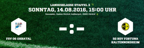 Heimspiel der 1. am Sonntag in Ohrdruf!!!